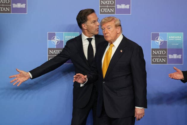 NATO Leaders Summit - Ankara NATO Secretary General Mark Rutte (L) greets US President Donald Trump as he arrives for a NATO Summit at Bestepe Presidential Compound in Ankara, Turkey, July 8, 2026. The summit comes at a fraught time for the 77-year-old transatlantic alliance, with the US President demanding members make good on a pledge to ramp up defence spending as Washington takes a step back from Europe. Photo by Ludovic Marin Pool ABACAPRESS.COM Ankara Turkey  Copyright: xMarinxLudovic Pool ABACAx