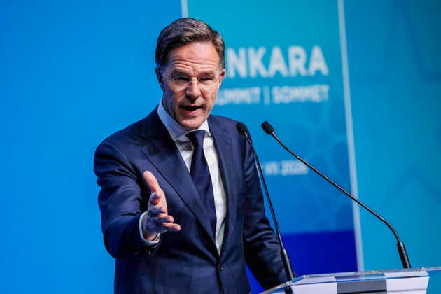 Nato-toppmotet i Ankara 2026 Ankara, Tyrkia 20260708. Natos generalsekretaer Mark Rutte pa Nato-toppmotet i Ankara onsdag. Foto: Geir Olsen NTB Ankara Tyrkia jl-vple0KLw EDITORIAL USE ONLY Ref:_POLjl-vple0KLw.jpg *** NATO Summit in Ankara 2026 Ankara, Turkey 20260708 NATO Secretary General Mark Rutte at the NATO Summit in Ankara on Wednesday Photo: Geir Olsen, NTB, Ankara, Turkey jl vple0KLw EDITORIAL USE ONLY Ref POLjl vple0KLw jpg  Copyright: xGeirxOlsenx xNTBx