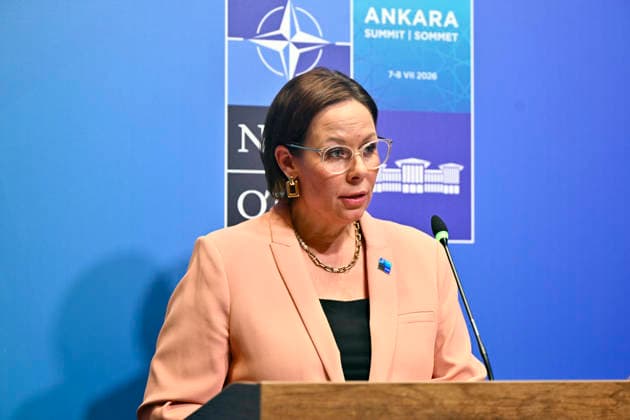 ANKARA, TURKIET 20260708 Utrikesminister Maria Malmer Stenergard (M) haller presskonferens under Nato-toppmötet i Ankara, Turkiet. ANKARA TURKIET x10430x *** ANKARA, TURKEY 20260708 Foreign Minister Maria Malmer Stenergard holds a press conference during the NATO summit in Ankara, Turkey ANKARA TURKEY x10430x  Copyright: xChristinexOlsson TTx NATO-TOPPMÖTE ANKARA 2026 taExmMf3hjI