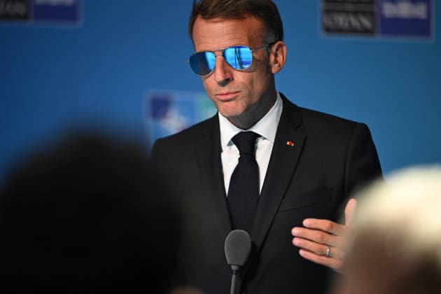 NATO Ankara Summit ANKARA, TURKIYE - JULY 8: French President Emmanuel Macron speaks to press following the 36th NATO Heads of State and Government Summit in Ankara, Turkiye, on July 8, 2026. Harun Ozalp Anadolu Ankara Turkey. Editorial use only. Please get in touch for any other usage.  Copyright: x2026xAnadoluxHarunxOzalpx