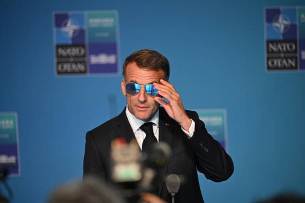 NATO Ankara Summit ANKARA, TURKIYE - JULY 8: French President Emmanuel Macron speaks to press following the 36th NATO Heads of State and Government Summit in Ankara, Turkiye, on July 8, 2026. Harun Ozalp Anadolu Ankara Turkey. Editorial use only. Please get in touch for any other usage.  Copyright: x2026xAnadoluxHarunxOzalpx
