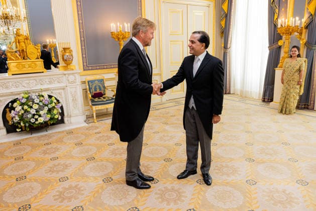 08-07-2026 Palace King Willem-Alexander during a meeting with the Ambassador of the People s Republic of Bangladesh, His Excellency F.M. Kazi at palace Noordeinde in The Hague. Â  Copyright: xPPEx