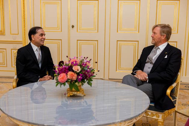 08-07-2026 Palace King Willem-Alexander during a meeting with the Ambassador of the People s Republic of Bangladesh, His Excellency F.M. Kazi at palace Noordeinde in The Hague. Â  Copyright: xPPEx