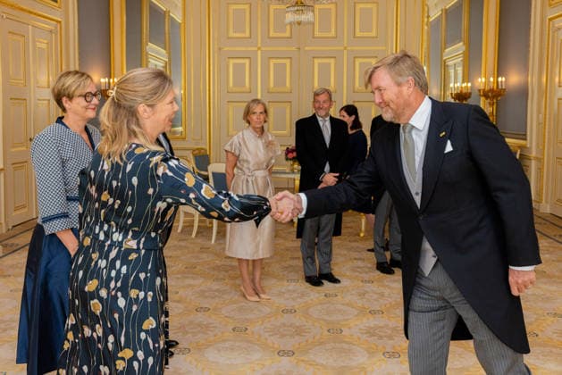 08-07-2026 Palace King Willem-Alexander during a meeting with Ambassador drs. G.M. Landheer (PV OESO), Hare Excellentie drs. E.H.T. van Eerten (Chisinau), Zijne Excellentie drs. R.F.N.W. Wols (Manilla), Zijne Excellentie mr. R.J.P. Pronk (Bagdad), Hare Excellentie drs. A.J. Ter Hoeve-van Heek (Valletta), Hare Excellentie drs. M.M. Monster (Tirana), Zijne Excellentie drs. J.T.M. Akerboom (Accra), Hare Excellentie drs. J.D. Nienhuis (Wellington), Zijne Excellentie drs. R.P.M. Martin (Lissabon), Hare Excellentie mr. dr. M.J. Busstra (Paramaribo) en Hare Excellentie drs. A.P. Diepenbroek (Kopenhagen). Â  Copyright: xPPEx