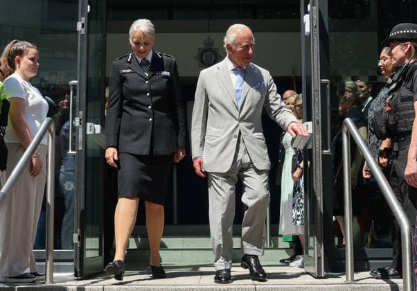 King Charles III Opens Headquarters Of The British Transport Police LONDON, ENGLAND - JULY 08: King Charles III departs after the official opening of the British Transport Police Headquarters on July 08, 2026 in London, England. During the engagement, His Majesty met British Transport Police (BTP) officers and first responders who attended the scene after the Bedford train crash on June 19., Credit:Shane Anthony Sinclair PA ROTA - B68 Avalon United Kingdom, England, London  Copyright: xShanexAnthonyxSinclairx xPAxROTAx-xB68x xAvalonx 1115254864
