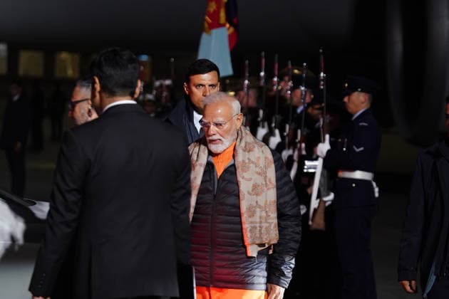 NARENDRA MODI ARRIVAL MELBOURNE, India™s Prime Minister Narendra Modi arrives at Melbourne Tullamarine Airport in Melbourne, Wednesday, July 8, 2026. India™s Prime Minister Narendra Modi arrives in Australia and is welcomed by representatives of the Australian Government. ( NO ARCHIVING MELBOURNE VICTORIA AUSTRALIA  Copyright: xLUISxASCUIx 20260709146683105962