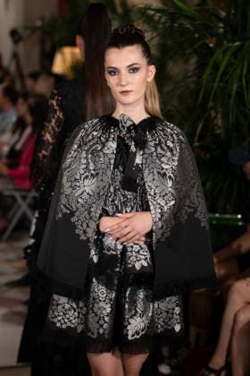 PFW - Franck Sorbier Runway A model walks the runway during the Franck Sorbier Haute Couture Fall Winter 2026 2027 show as part of Paris Fashion Week in Paris, France on July 08, 2026. Photo by Laurent Zabulon ABACAPRESS.COM  Copyright: xZabulonxLaurent ABACAx