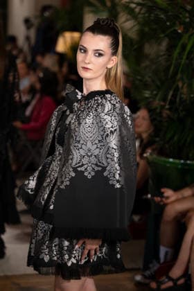 PFW - Franck Sorbier Runway A model walks the runway during the Franck Sorbier Haute Couture Fall Winter 2026 2027 show as part of Paris Fashion Week in Paris, France on July 08, 2026. Photo by Laurent Zabulon ABACAPRESS.COM  Copyright: xZabulonxLaurent ABACAx