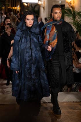 PFW - Franck Sorbier Runway A model walks the runway during the Franck Sorbier Haute Couture Fall Winter 2026 2027 show as part of Paris Fashion Week in Paris, France on July 08, 2026. Photo by Laurent Zabulon ABACAPRESS.COM  Copyright: xZabulonxLaurent ABACAx