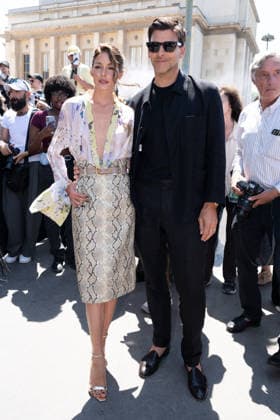 PFW - Elie Saab Arrivals Olivia Palermo and Johannes Huebl attending the Elie Saab Haute Couture Fall Winter 2026 2027 show as part of Paris Fashion Week in Paris, France on July 08, 2026. Photo by Laurent Zabulon ABACAPRESS.COM  Copyright: xZabulonxLaurent ABACAx