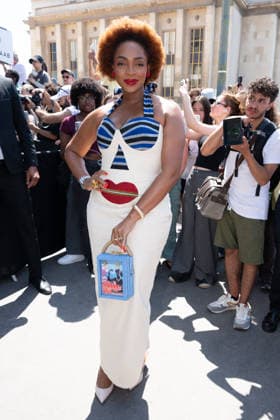 PFW - Elie Saab Arrivals Sharon Ademefun attending the Elie Saab Haute Couture Fall Winter 2026 2027 show as part of Paris Fashion Week in Paris, France on July 08, 2026. Photo by Laurent Zabulon ABACAPRESS.COM  Copyright: xZabulonxLaurent ABACAx