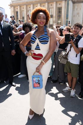 PFW - Elie Saab Arrivals Sharon Ademefun attending the Elie Saab Haute Couture Fall Winter 2026 2027 show as part of Paris Fashion Week in Paris, France on July 08, 2026. Photo by Laurent Zabulon ABACAPRESS.COM  Copyright: xZabulonxLaurent ABACAx