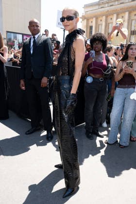 PFW - Elie Saab Arrivals Poppy Delevingne attending the Elie Saab Haute Couture Fall Winter 2026 2027 show as part of Paris Fashion Week in Paris, France on July 08, 2026. Photo by Laurent Zabulon ABACAPRESS.COM  Copyright: xZabulonxLaurent ABACAx