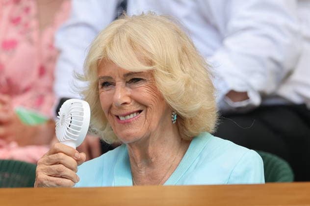 . 08 07 2026. London, United Kingdom. Queen Camilla, Peter Phillips, Harriet Sperling Elle Fanning , Zara Tindall watch Arthur Fery match on day ten of the Wimbledon Tennis Championships in London.  xStephenxLockx xi-Imagesx IIM-26894-0110