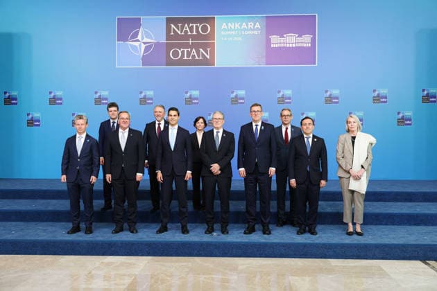 Prime Minister Keir Starmer attends NATO Summit in Türkiye 08 07 2026. Ankara, Turkey. Prime Minister Keir Starmer, Boris Pistorius, German Federal Minister of Defense, Rob Jetten, Prime Minister of the Netherlands and Kristen Michal, Prime Minister of Estonia at NATO Summit in Türkiye., Credit:Ben Perry B66 Avalon Turkey, Greater London, Ankara, 10 Downing Street  Copyright: xBenxPerryx xB66x xAvalonx 1115271206