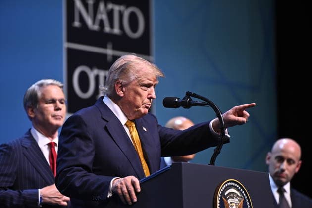 ANKARA, TURKIET 20260708 USA:s president Donald Trump talar under Nato-toppmötet i Ankara, Turkiet. ANKARA TURKIET x10430x *** ANKARA, TURKEY 20260708 U.S. President Donald Trump speaks during the NATO summit in Ankara, Turkey ANKARA TURKEY x10430x  Copyright: xChristinexOlsson TTx NATO-TOPPMÖTE ANKARA 2026 G9SDUxNzNbQ