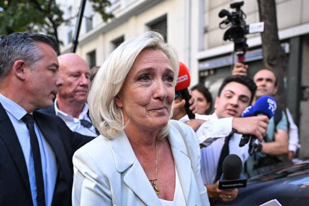 Far Right Rassemblement National Party Meeting in Paris French far-right leader Marine Le Pen leaves after a national council for French far right Rassemblement National Party at its headquarters in on July 8, 2026. Photo by Firas Abdullah ABACAPRESS.COM Paris Ile-de-France France  Copyright: xAbdullahxFiras ABACAx