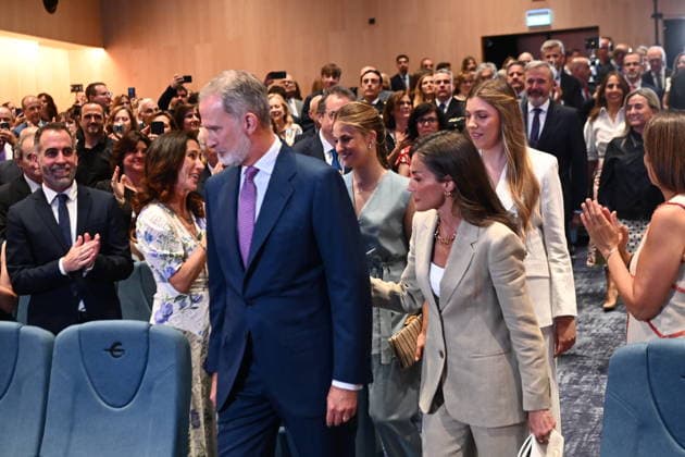 Infanta Sofía Attends the Ibercaja Foundation’s Docentes Referentes Award Ceremony Infanta Sofía, accompanied by King Felipe VI and Queen Letizia, and Princess Leonor, upon her arrival at the Ibercaja Foundation’s Docentes Referentes grant ceremony at the Monastery of Cogullada on July 8, 2026, in Zaragoza, Aragon, Spain. In this first edition, the Ibercaja Foundation is awarding these grants in recognition of the excellent work done by teachers and to promote educational innovation. JULY 8, 2026 Ramó Zaragoza Aragon Zaragoza Aragon Spain  Copyright: xRamonxCometx 7654468