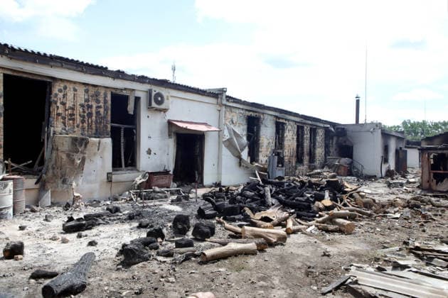 RECORD DATE NOT STATED A building destroyed by the overnight Russian attack of July 6, Vyshneve, Kyiv region, Ukraine, on July 7, 2026. Russian forces launched a massive attack on Kyiv and the surrounding region using various types of missiles and attack drones. According to the State Emergency Service of Ukraine, seven people were killed in Vyshneve. Residential development on five streets was completely destroyed, while warehouses and businesses sustained damage. More than 600 local residents were evacuated because of the risk posed by unexploded ordnance (Photo by Volodymyr Tarasov Ukrinform) Aftermath of Russian attack and secondary explosions cleared in Vyshneve  Copyright: xVolodymyrxTarasovx