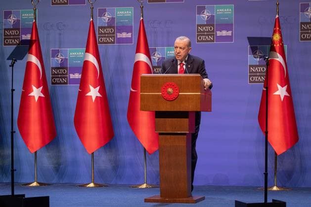 July 8, 2026, Ankara, Turkey: Turkish President Recep Tayyip Erdogan delivers a speech during the NATO Summit in Ankara, Turkey. Ankara Turkey  - ZUMAl194 20260708_zip_l194_048 Copyright: xMarekxLadzinskix