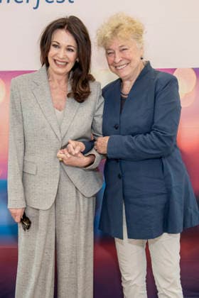 ABB BERBEN-Iris Berben und Gesine Schwan zu Gast bei der Verleihung des Annemarie-Renger-Preises an Iris Berben im Restaurant Weltwirtschaft im Haus der Kulturen der Welt in Berlin am 08.07.2026 Berlin Deutschland *** ABB BERBEN Iris Berben and Gesine Schwan attend the presentation of the Annemarie Renger Prize to Iris Berben at the Weltwirtschaft restaurant in the Haus der Kulturen der Welt in Berlin on July 8, 2026, Berlin, Germany
