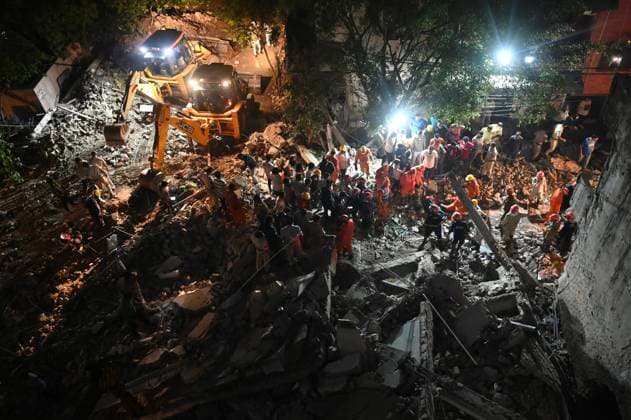 NEW DELHI, INDIA - JULY 8: NDRF personnel rescue a survivor trapped under the debris after a building collapsed in G Block, Sector 16, Rohini on July 8, 2026 in New Delhi, India. Rescue operations were launched immediately, with multiple emergency agencies deployed to search for and evacuate those trapped beneath the rubble. (Photo by Sanchit Khanna Hindustan Times) Man Killed As Under-Construction Building Collapses In Delhi s Rohini Sector 16