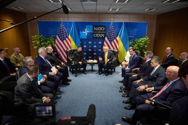 Volodymyr Zelensky at the NATO summit in Ankara, Turkey President of Ukraine Volodymyr Zelensky meets with US President Donald Trump at the NATO summit in Ankara, Türkiye on 7 July 2026, Credit:Press Service Of The President Of Ukraine B66 Avalon Ankara, Turkey  Copyright: xPressxServicexOfxThexPresidentxOfxUkrainex xB66x xAvalonx 1115303910