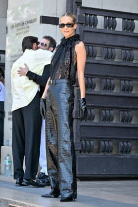 PFW Haute Couture Elie Saab Outside Arrivals JR Poppy Delevingne arriving at the Elie Saab show during Haute Couture Fashion Week in Paris, France, on 8 July 2026. Photo by Julien Reynaud APS-Medias ABACAPRESS.COM Paris France  Copyright: xReynaudxJulien APS-Medias ABACAx