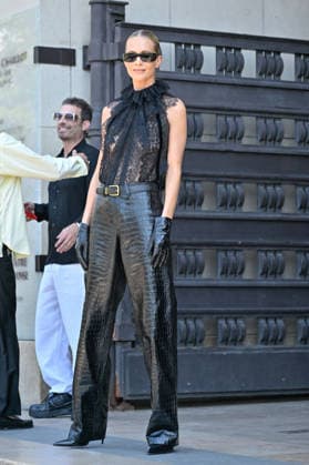 PFW Haute Couture Elie Saab Outside Arrivals JR Poppy Delevingne arriving at the Elie Saab show during Haute Couture Fashion Week in Paris, France, on 8 July 2026. Photo by Julien Reynaud APS-Medias ABACAPRESS.COM Paris France  Copyright: xReynaudxJulien APS-Medias ABACAx