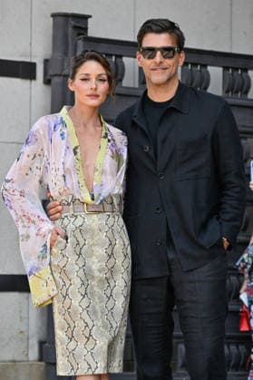 PFW Haute Couture Elie Saab Outside Arrivals JR Olivia Palermo, Johannes Huebl arriving at the Elie Saab show during Haute Couture Fashion Week in Paris, France, on 8 July 2026. Photo by Julien Reynaud APS-Medias ABACAPRESS.COM Paris France  Copyright: xReynaudxJulien APS-Medias ABACAx