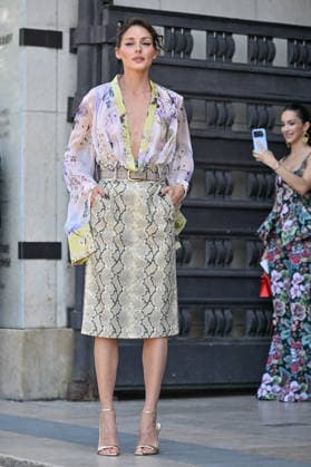 PFW Haute Couture Elie Saab Outside Arrivals JR Olivia Palermo arriving at the Elie Saab show during Haute Couture Fashion Week in Paris, France, on 8 July 2026. Photo by Julien Reynaud APS-Medias ABACAPRESS.COM Paris France  Copyright: xReynaudxJulien APS-Medias ABACAx