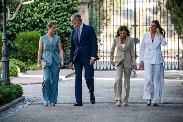 Infanta Sofia, along with King Felipe and Queen Letizia and Princess Leonor, presided over the Leading Teachers event of the Ibercaja Foundation, where Infanta Sofia gave her first solo speech, in Zaragoza on Wednesday, July 8, 2026. La Infanta Sofia junto a los reyes Felipe y Letizia y la princesa Leonor presiden el evento Docentes Referentes de la Fundación Ibercaja, donde la infanta Sofia realiza su primer discurso en solitario, en Zaragoza el miércoles 8 de julio de 2026. 900 LOF Cordon Press Cordon Press