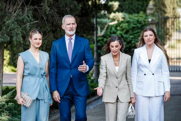 Infanta Sofia, along with King Felipe and Queen Letizia and Princess Leonor, presided over the Leading Teachers event of the Ibercaja Foundation, where Infanta Sofia gave her first solo speech, in Zaragoza on Wednesday, July 8, 2026. La Infanta Sofia junto a los reyes Felipe y Letizia y la princesa Leonor presiden el evento Docentes Referentes de la Fundación Ibercaja, donde la infanta Sofia realiza su primer discurso en solitario, en Zaragoza el miércoles 8 de julio de 2026. 900 LOF Cordon Press Cordon Press