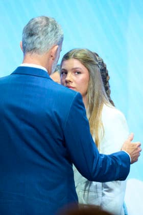 08-07-2026 Zaragoza Princess Sofia with King Felipe attending the Docentes Referentes event by Ibercaja Foundation in Zaragoza. No Spain Â  Copyright: xPPEx