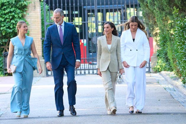 08-07-2026 Zaragoza Princess Sofia with Princess Leonor and Queen Letizia and King Felipe during attending the Docentes Referentes event by Ibercaja Foundation in Zaragoza. No Spain Â  Copyright: xPPEx