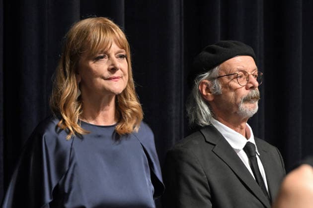 The 60th Karlovy Vary International Film Festival continued on its sixth day, in Karlovy Vary, Czech Republic, on July 8, 2026. A delegation of filmmakers presented the German film Hijamat in the Grand Hall of the Thermal Hotel. Actress Nastassja Kinski, left, and actor Vedat Erincin. (CTKxPhoto SlavomirxKubes) CTKPhotoP2026070808995  CTKPhotoP2026070808995