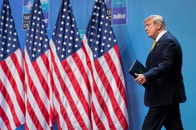 Donald Trump at NATO Summit Press Conference - Ankara AJ US President Donald Trump speaks to the press during a NATO (OTAN) Summit at Bestepe Presidential Compound in Ankara, Turkiye on July 8, 2026. The summit comes at a fraught time for the 77-year-old transatlantic alliance, with the US President demanding members make good on a pledge to ramp up defence spending as Washington takes a step back from Europe. Photo by Alexis Jumeau ABACAPRESS.COM. Ankara  Copyright: xJumeauxAlexis ABACAx