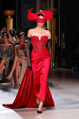 (260708) -- PARIS, July 8, 2026 -- A model presents a creation by Elie Saab during the Haute Couture Week Fall Winter 2026-2027 in Paris, France, July 8, 2026. (MeetEurope Handout via Xinhua) FRANCE-PARIS-HAUTE COUTURE WEEK-ELIE SAAB XinxHuashefa 
