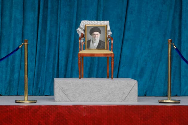 July 8, 2026, Beirut, Beirut, lebanon: Supporters of Hezbollah attend a symbolic funeral ceremony for IranÃ¢â‚¬â ¢s Supreme Leader Ali Khamenei in the southern suburbs of Beirut, Lebanon, organized by Hezbollah and held simultaneously with similar gatherings in Baalbek, Tyre and Ghaziyeh. Thousands of participants gathered at Ashura Square carrying flags, slogans and images of Iranian and Hezbollah leaders. Hezbollah Secretary-General Naim Qassem delivered a speech addressing regional developments, IranÃ¢â‚¬â ¢s role, and LebanonÃ¢â‚¬â ¢s political situation. Beirut lebanon - ZUMAb339 20260708_znp_b339_008 Copyright: xAbdulxKaderxAlxBayx