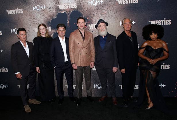 MGM+ s The Westies New York Premiere Vincent Walsh, Hilary McCormack, Hamish Allan-Headley, Tom Brittney, J. K. Simmons, Titus Welliver and Jessica Frances Duke attending MGM+ s The Westies New York Premiere held at the SVA Theatre on July 8, 2026 in New York City, NY New York City SVA Theatre NY USA Copyright: xStevenxBergman AFF-USA.COMx