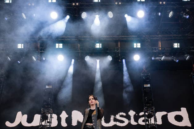 July 8, 2026, Trencin, Slovakia: Katie Ball from the Irish band, Just Mustard seen performing live on the stage during the Pohoda Festival 2026 at Airport Trencin. Pohoda festival the biggest open-air summer music festival in Slovakia, celebrates 30th anniversary. Trencin Slovakia - ZUMAs197 20260708_aaa_s197_187 Copyright: xTomasxTkacikx