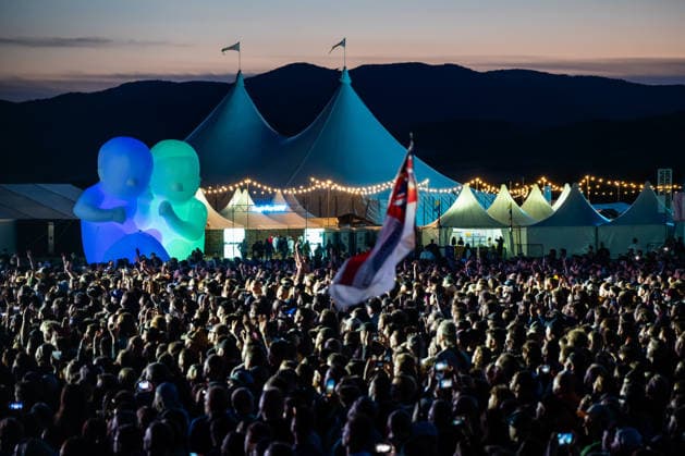July 8, 2026, Trencin, Slovakia: General view of fans and tents during dusk live performance at Pohoda Festival 2026 at Airport Trencin. Pohoda festival the biggest open-air summer music festival in Slovakia, celebrates 30th anniversary. Trencin Slovakia - ZUMAs197 20260708_aaa_s197_192 Copyright: xTomasxTkacikx