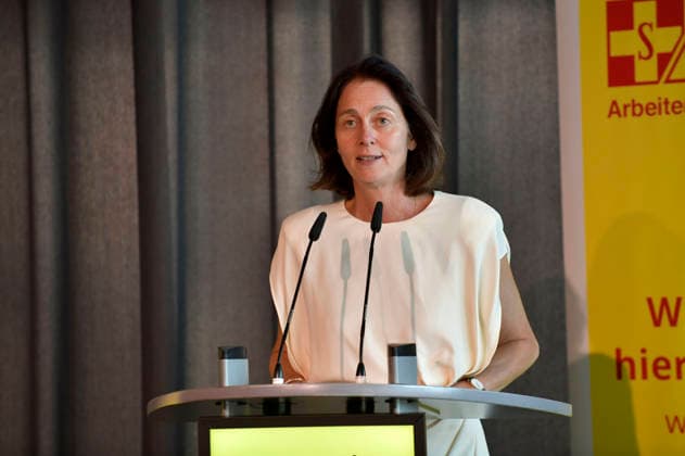 Katarina Barley beim ASB-Sommerfest und Verleihung des Annemarie-Renger-Preises 2026 an Iris Berben im Haus der Kulturen der Welt. Berlin, 08.07.2026 *** Katarina Barley at the ASB Summer Festival and the presentation of the 2026 Annemarie Renger Prize to Iris Berben at the Haus der Kulturen der Welt in Berlin, July 8, 2026 Foto:xM.xBehrensx xFuturexImagex asb_6710