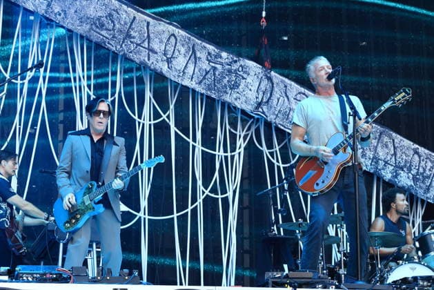 08.07.2026, Queens Of The Stone Age, Troy Van Leeuwen und Josh Homme live im Olympiastadion, Berlin, Berlin Berlin *** July 8, 2026, Queens of the Stone Age, Troy Van Leeuwen and Josh Homme live at the Olympic Stadium, Berlin, Berlin Berlin