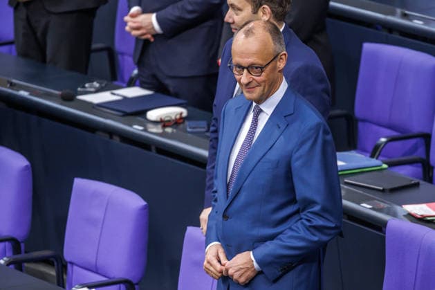 Bundestag Bundeskanzler Friedrich Merz (CDU) im Deutschen Bundestag am 09.07.26 in Berlin. Berlin Berlin Deutschland Bundestag *** Bundestag, Chancellor Friedrich Merz, CDU, in the German Bundestag on July 9, 2026, in Berlin, Berlin, Berlin, Germany, Bundestag