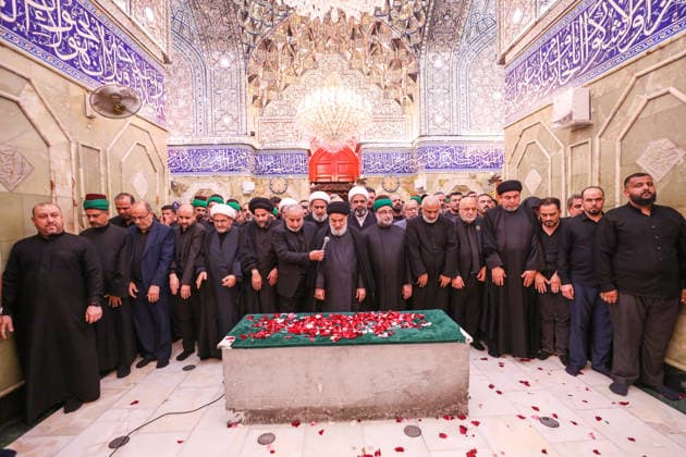 Funeral ceremony held in Karbala for Iran s late Supreme Leader Khamenei KARBALA, IRAQ - JULY 9: Iraqis attend the funeral ceremony held for former Iranian Supreme Leader Ali Khamenei, who was killed in a U.S.-Israeli airstrike, on July 9, 2026 in Karbala, Iraq. Khamenei s coffin is carried through the shrines of Imam Hussein and his brother Abbas during the ceremony. Stringer Anadolu Karbala Iraq. Editorial use only. Please get in touch for any other usage.  Copyright: x2026xAnadoluxStringerx