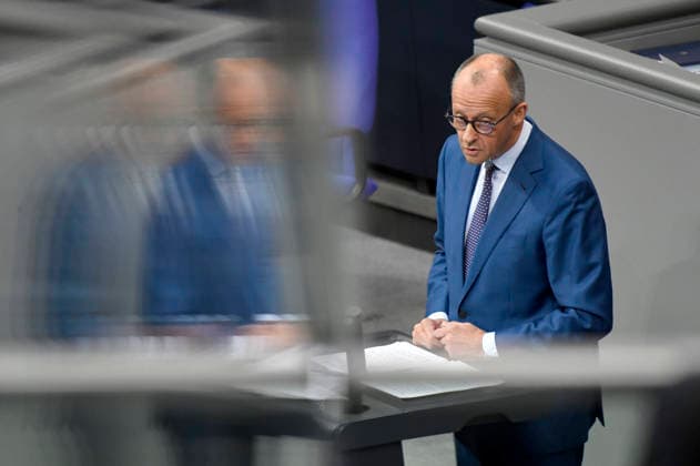 Friedrich Merz in der 89. Sitzung des 21. Deutschen Bundestages im Reichstagsgebäude. Berlin, 09.07.2026 *** Friedrich Merz at the 89th session of the 21st German Bundestag in the Reichstag Building in Berlin, July 9, 2026 Foto:xF.xKernx xFuturexImagex bundestagssitzung89_6737