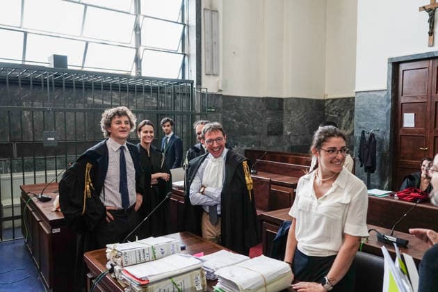 IPA86528553 - MILAN, July 9, 2026 - Court: The trial begins for former Forza Italia Senator Marcello Dell Utri and his wife, Miranda Ratti. Pictured: on the left, Marcello Dell Utri s attorney, Francesco Centonze, and in the center, District Attorney Pasquale Addesso.  Copyright: xEmanuelexRobertoxDexCarlix xx 86528553