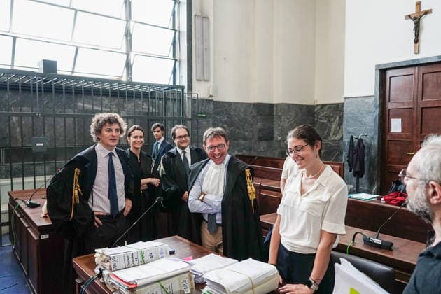 IPA86528554 - MILAN, July 9, 2026 - Court: The trial begins for former Forza Italia Senator Marcello Dell Utri and his wife, Miranda Ratti. Pictured: on the left, Marcello Dell Utri s attorney, Francesco Centonze, and in the center, District Attorney Pasquale Addesso.  Copyright: xEmanuelexRobertoxDexCarlix xx 86528554