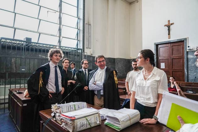 IPA86528556 - MILAN, July 9, 2026 - Court: The trial begins for former Forza Italia Senator Marcello Dell Utri and his wife, Miranda Ratti. Pictured: on the left, Marcello Dell Utri s attorney, Francesco Centonze, and in the center, District Attorney Pasquale Addesso.  Copyright: xEmanuelexRobertoxDexCarlix xx 86528556